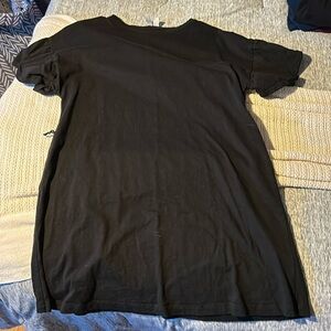 ASOS black mini t shirt dress with removable waist tie